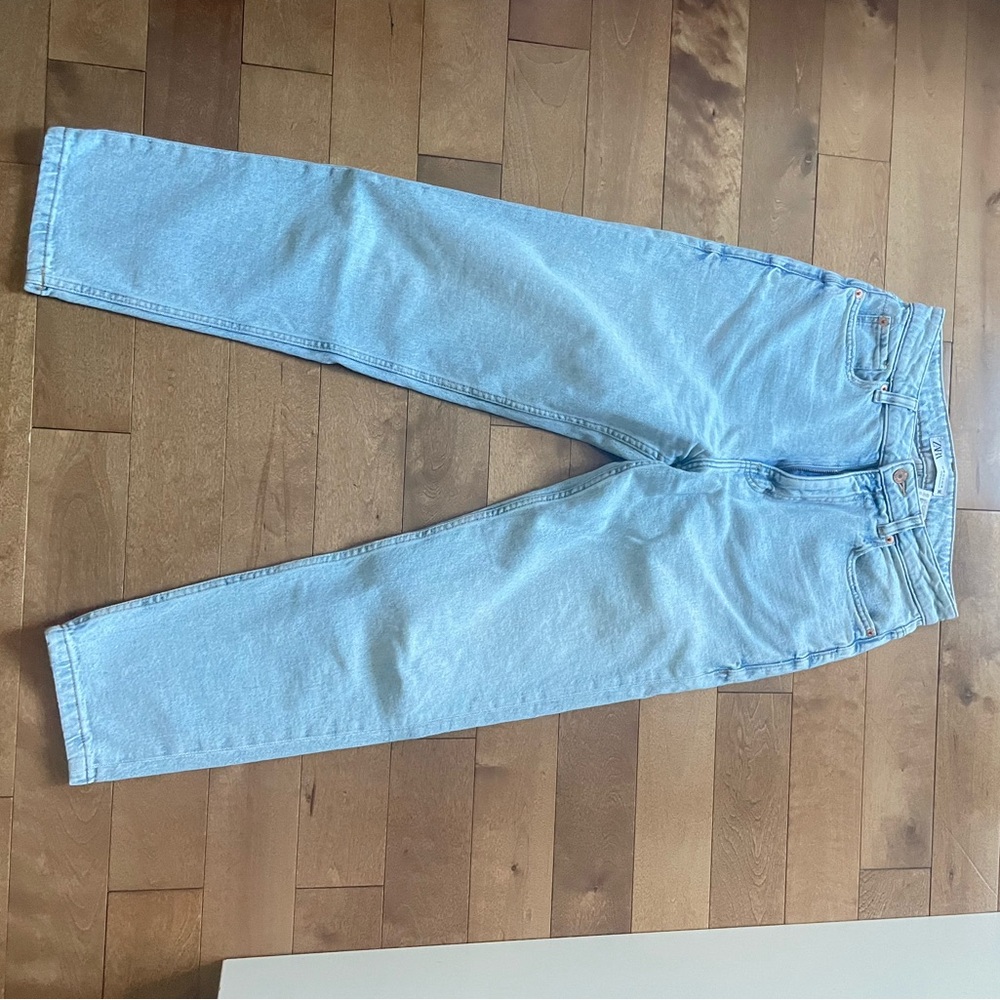 Zara Straight Jeans in Sky Blue